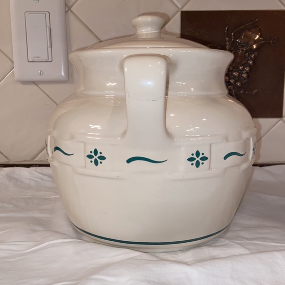 Like new Longaberger Pottery Woven Traditions Cookie Jar - Picture 5 of 10